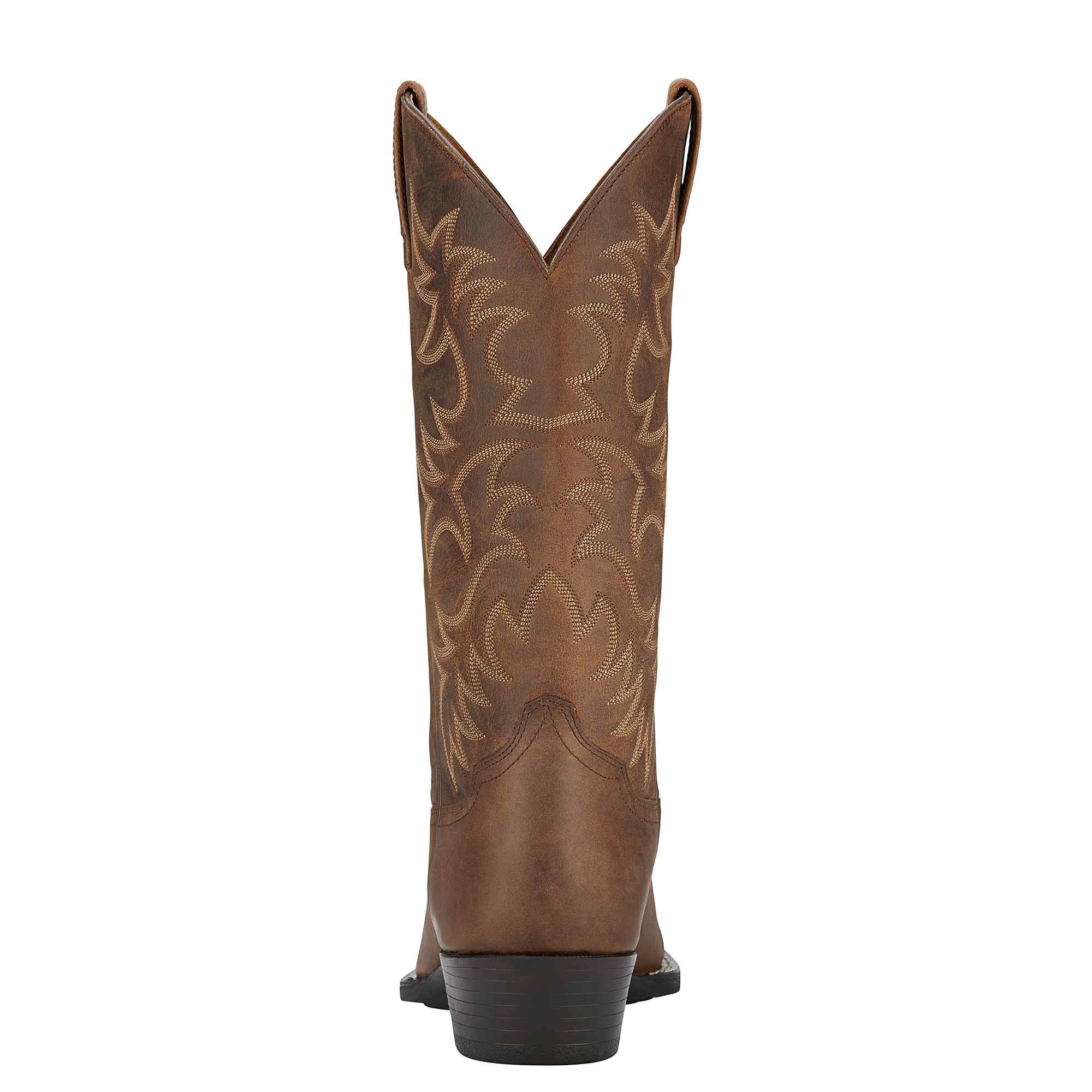 Ariat Men's Heritage Distressed Brown R Toe Western Boots 10002204 - Image 5