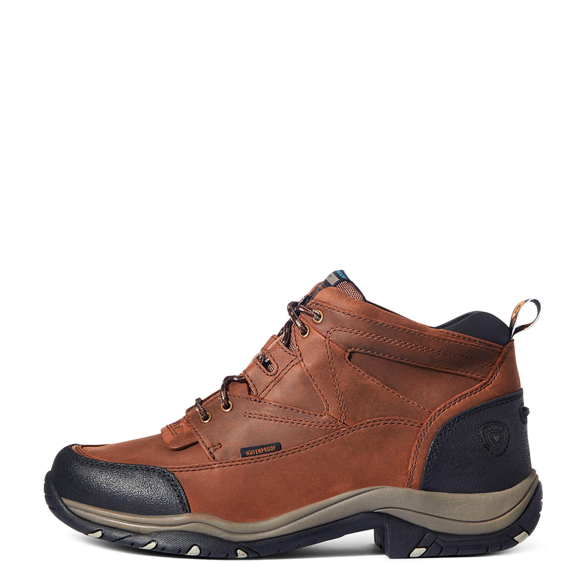 Ariat Men's Terrain Copper Brown Waterproof Round Toe Work Boots 10002183 - Image 4