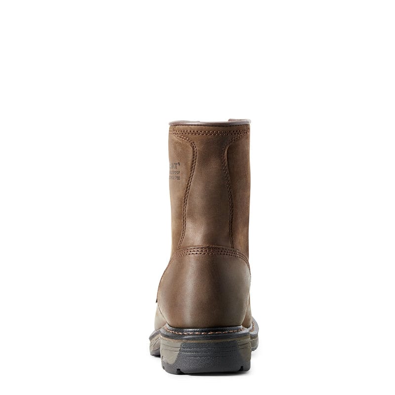 Ariat Men's WorkHog Oily Distressed Brown Waterproof Composite Toe Work Boots 10011943 - Image 4