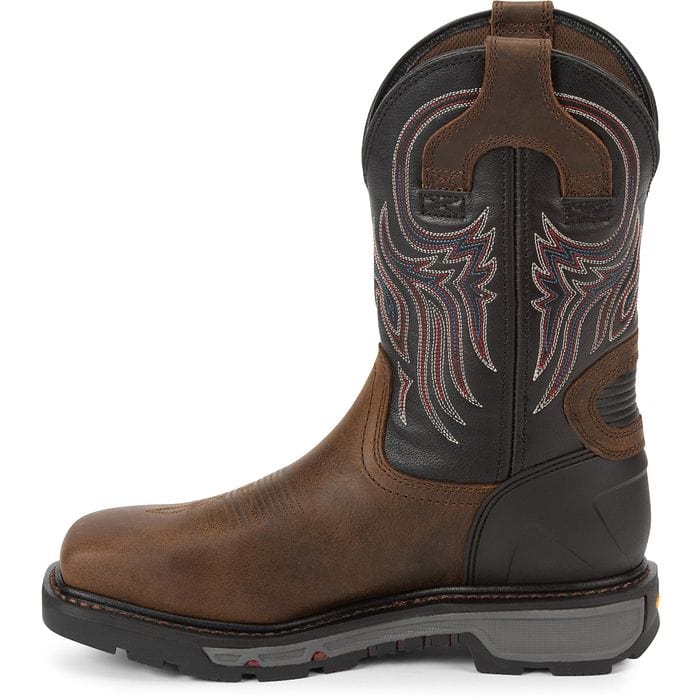 Justin Men's Commander-X5 Tanker Black Steel Toe Work Boots WK2104 - Image 3