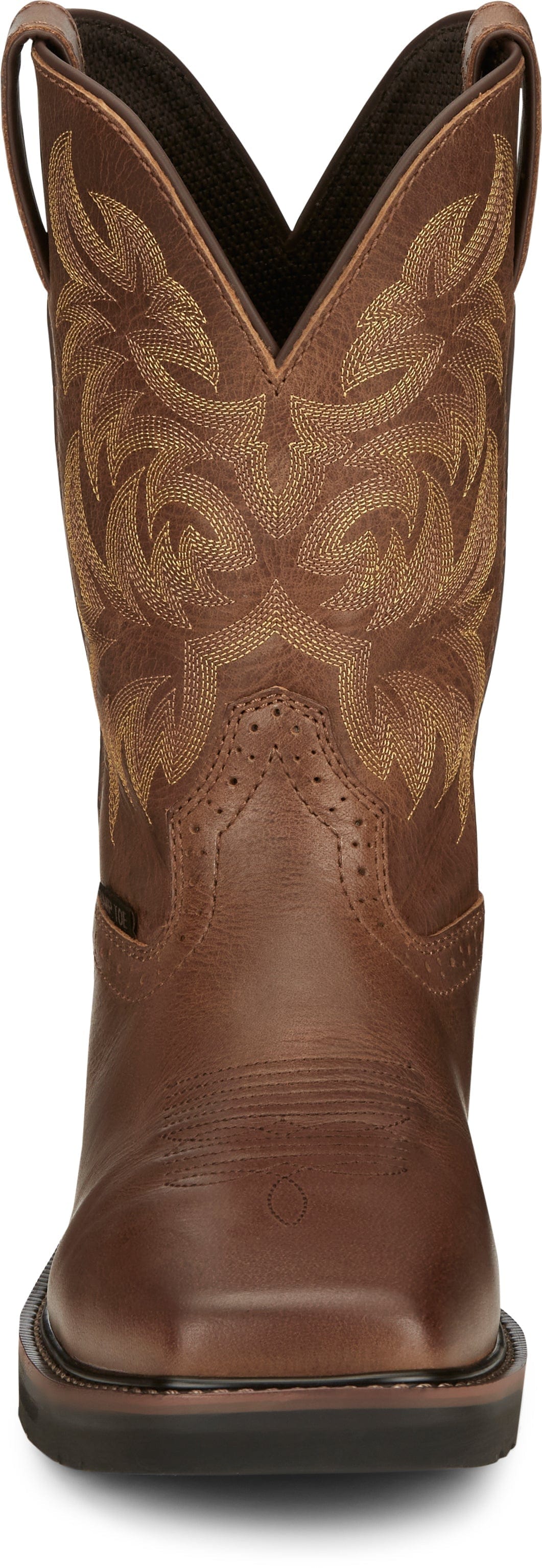 Justin Men's Stampede Handler Brown Safety Toe Work Boots SE4824 - Image 6
