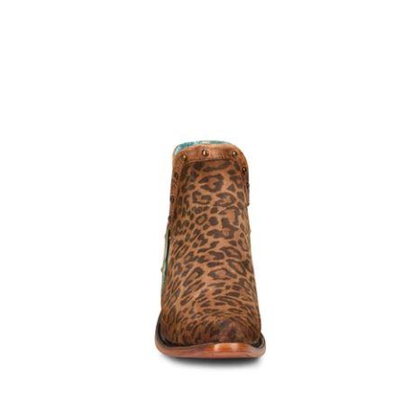 Corral Women's Leopard Print with Stud Brown Ankle Booties Z2003 - Image 3