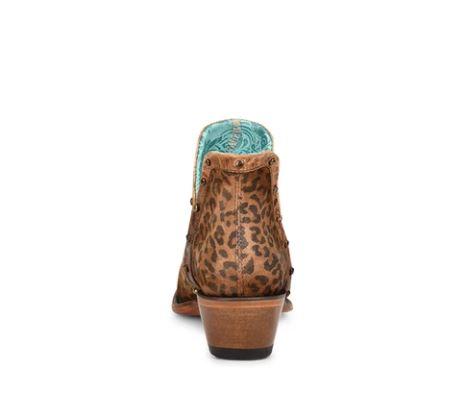 Corral Women's Leopard Print with Stud Brown Ankle Booties Z2003 - Image 4